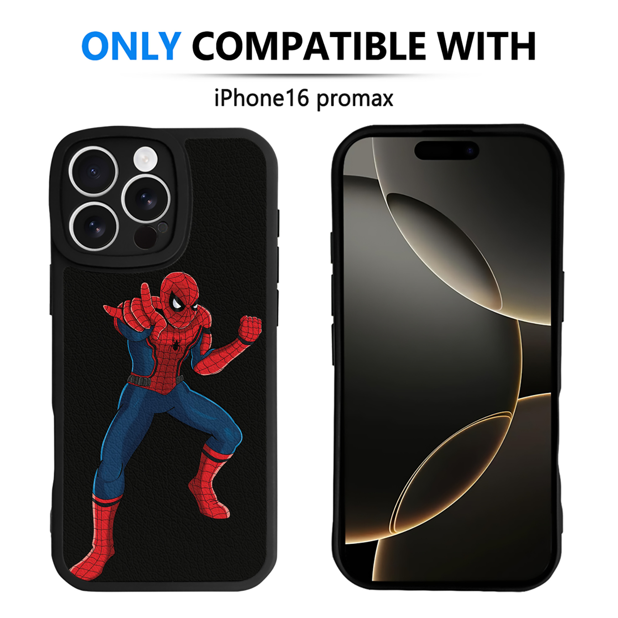 Spider Man スパイダーマン 【iPhone 16シリーズ対応】シリコンスマホケース（レザー調） 材質：シリコン